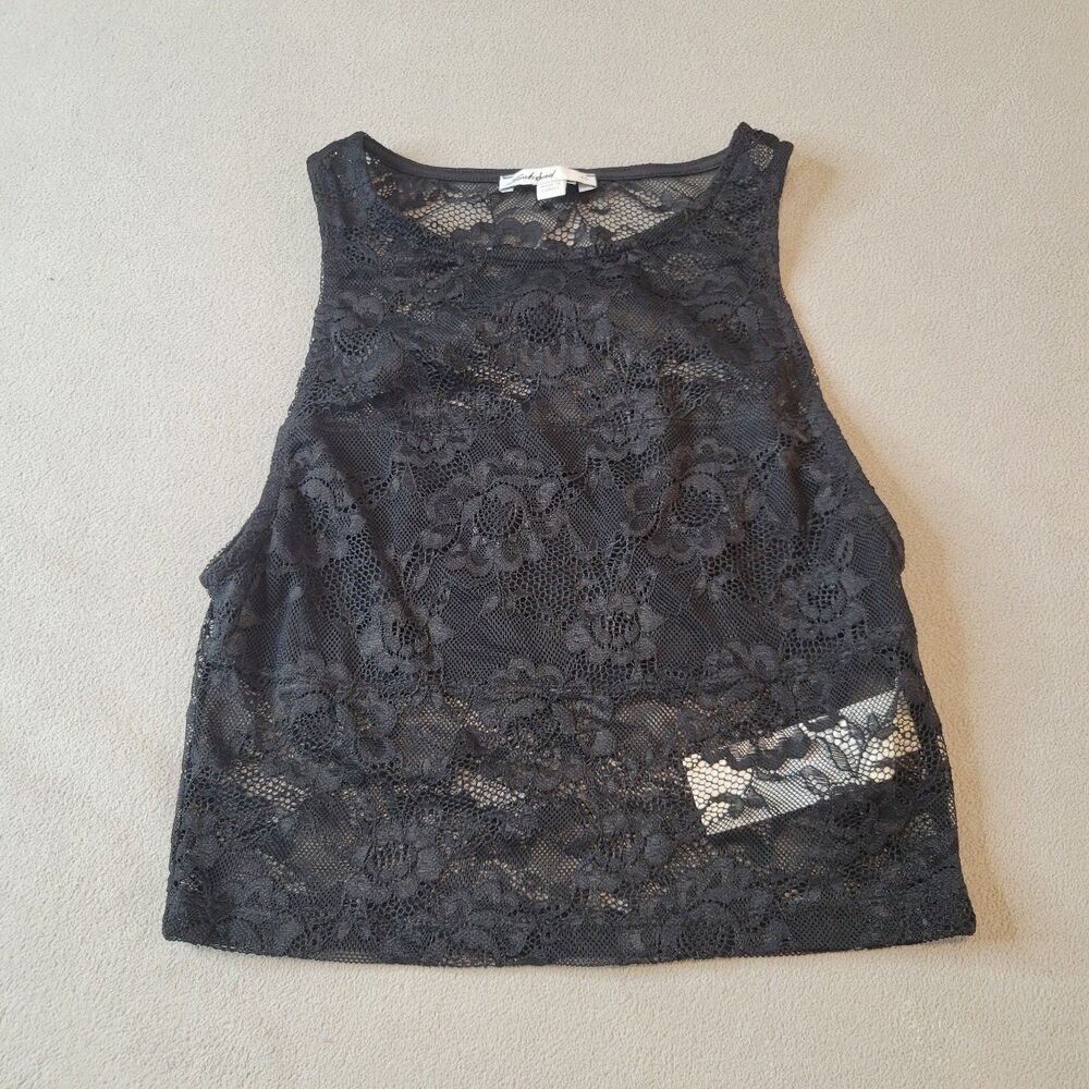 Subdued Black Lace Crop Top Size Xs US 2